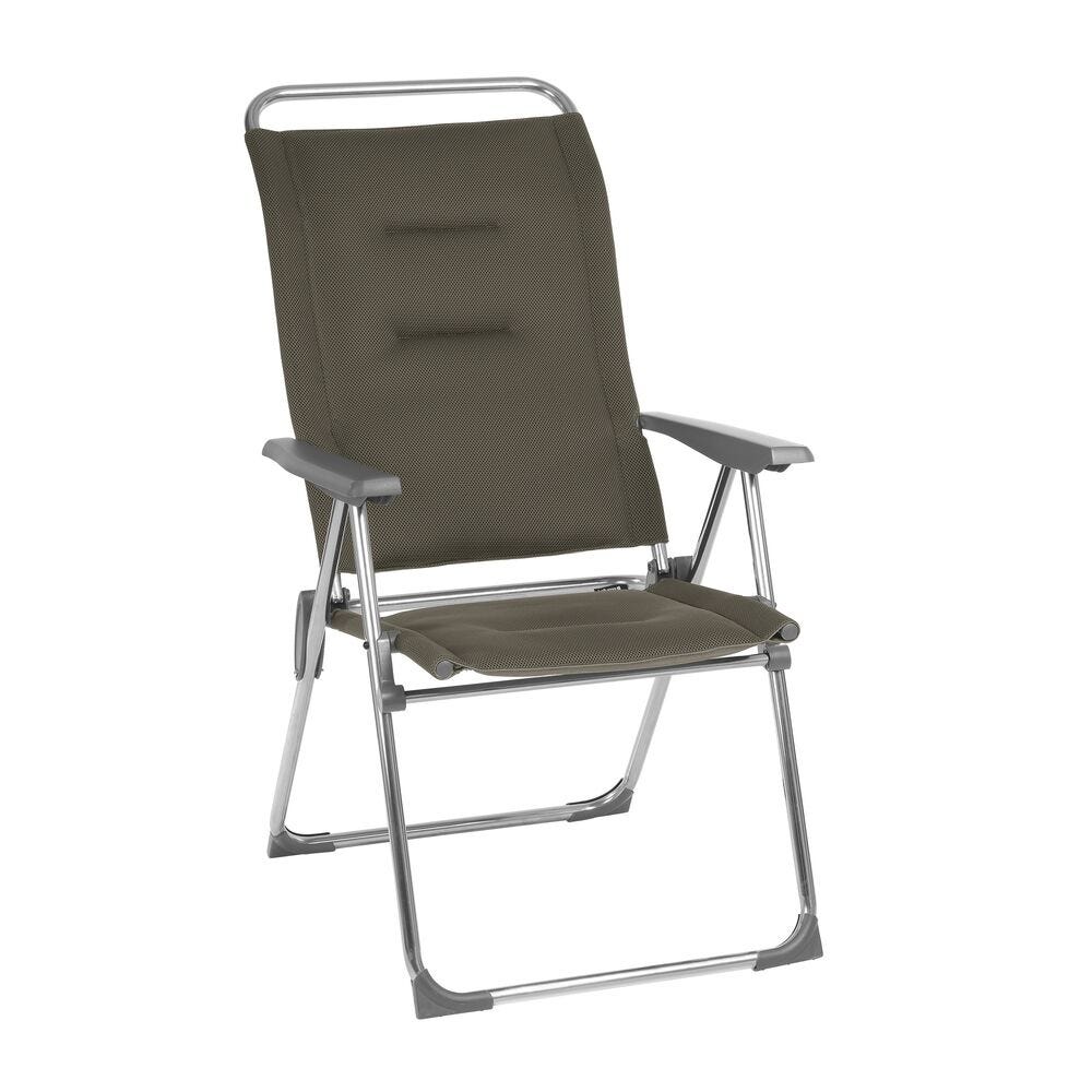 Gepolsterter Mehrpositions-Campingsessel - Alu Cham - AirComfort® - Braun Taupe