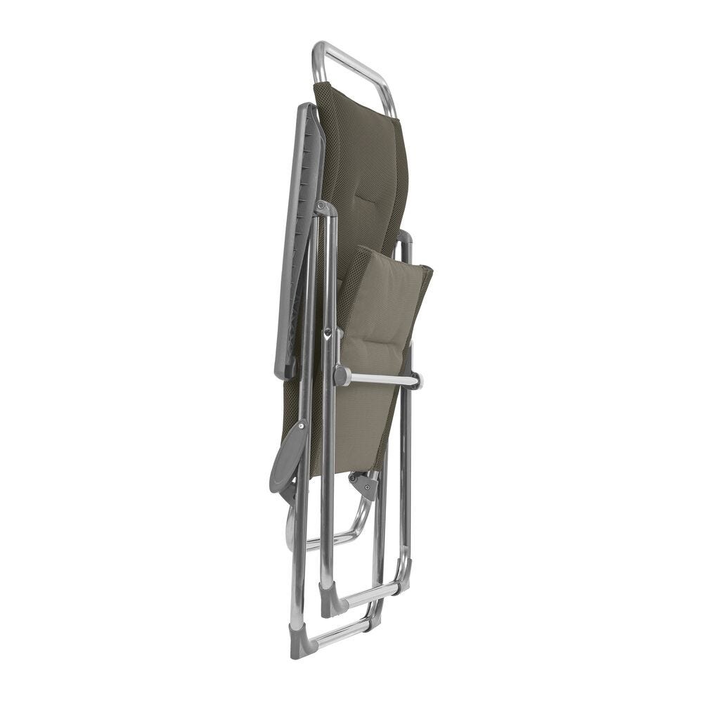 Gepolsterter Mehrpositions-Campingsessel - Alu Cham - AirComfort® - Braun Taupe