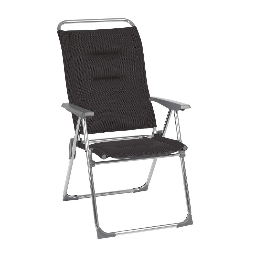 Gepolsterter Mehrpositions-Campingsessel - Alu Cham - AirComfort® - Schwarz Acier