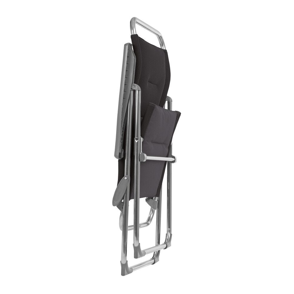 Gepolsterter Mehrpositions-Campingsessel - Alu Cham - AirComfort® - Schwarz Acier